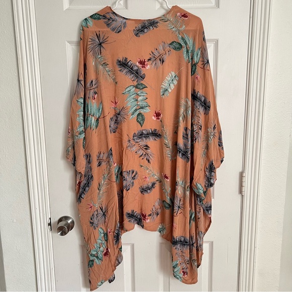 Tropical Print Kimono Cardigan - Picture 7 of 9